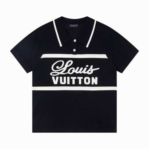 上新： 款号：G405 Louis Vuitton路易威登新款针织polo衫情侣款休闲短袖T恤 1工艺精致细腻，面料丝滑超级透气，手感肤感高级柔顺，细纱针织弹性