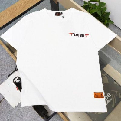 款号：F211 2025新款福神Evisu招财猫大渔祈愿字母印花休闲情侣圆领短袖T恤，经典永远不会过时、人手必备款，230G纯棉精梳棉不起球不起毛，上手质感绝对
