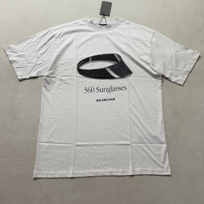 Balenciaga立体印花字母圆领短袖