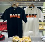 00197款A Bathing Ape Ss24 火焰字母印花图案圆领短袖T恤 男女同款 码数Smlxlxxl 黑红，白红，黑篮，白蓝