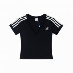 25Ss爆款Adidas 阿迪达斯刺绣V领休闲百搭时尚修身热门辣妹元气满满夏季踏青必备 热度超高-小红书同款各大博主同款- Colour：白色 黑色 Size：