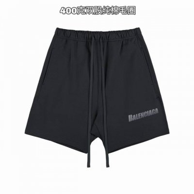巴黎世家Balenciaga 渐变色印花双股400克纯棉毛圈男女情侣款短裤 面料：独家定制面料采用400G纯棉毛圈面料市场找不到第二家，可以说一条短裤能穿5年毫