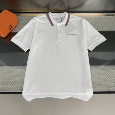 顶级版本 最高品质 巴宝莉 Burberry2025Ss色织刺绣Logo翻领杉polo短袖 原版面料高版本高品质 网红明星同款 精致绣花，毛线绣花，细节满满，全