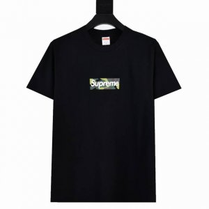 s180P80 灭世纵横 Supreme 23Fw 迷彩 Box Logo 短袖T恤 拒绝看图做货 拒绝拿错误版本对比 采用圆筒无缝工艺（原版工艺 衣服侧面没有