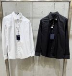 LV驴牌 25春夏新款秋冬款 定制老花金属衣领拼接 高品质长袖衬衫 码数：M-3Xl