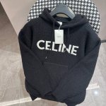 Celine 赛琳 24Fw 字母Logo套头带帽针织卫衣 原版官网 0购入 赛琳秋冬最新款Logo毛衣 版型完全参照原版市面衣长超过70的都是不对版 原版75