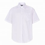 独家供应 Blcg 红胶带短袖衬衫 白色 原9,000购入，面料面料定织80支双纱纯棉梭织面料，后背胶带风拼凑的字母图案，根据Zp细节调整后采用极细的纱网材质制