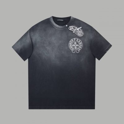 Ch*Ome Hearte 25Ss早春新款 克罗心烫钻短袖 轻奢主义 男女日常通勤穿搭必备单品 正确版本 欢迎对比 详细特征 280克100% 纯棉双纱汗布面