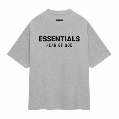 全套对版Essentials Fall24 Holiday系列 Jersey Crewneck T-Shirt 胸前字母圆领宽松短袖T恤 男款 高品面料采用高端