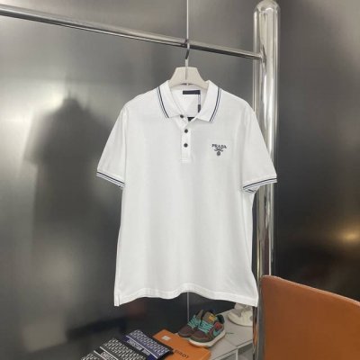 顶级版本最高品质 2025Ss新款Prada 普拉达夏季新款Polo翻领短袖 原版面料高版本高品质 网红明星同款 极品长绒棉，50支双股珠地，做工精细 三标齐全