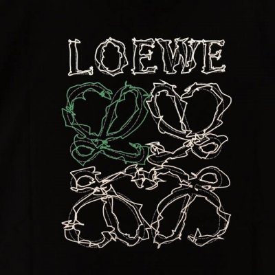 好货上新 Loewe罗意威2025新款情侣款圆领领短袖 高版本高品质原版面料 网红明星同款 胸前简单的Logo数码喷绘加后背大的Logo数码喷绘非常的独特具有设
