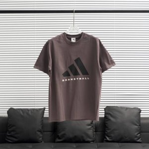 工厂p直供 Adidas丨阿迪达斯Basketball篮球运动短袖T恤 配色：灰色圆领 尺码：Xs-Xl