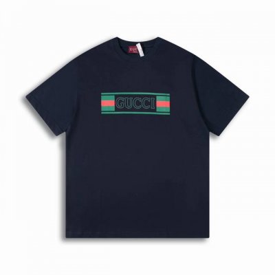 正确版高品质 Gucci 2025新款旗帜图案短袖T恤 采用立体绣花工艺印花工艺 定织纯棉面料，舒适透气不易变形。三标齐全，宽松版型，男女同款 Size Xs