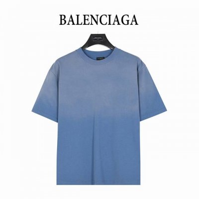 balenciaga 巴黎世家 扎染炒雪花后背字母手绘短袖T恤 最新系列 磨破 做旧后背字母T恤，克重高达 克， 纯棉双纱面料，多重工序 细节无法挑剔，极具档次