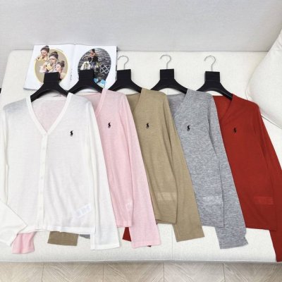 Rl 25Ss 春夏最新款经典撞色刺绣装饰宽松针织防晒衣冰丝针织面料 夏季必备单品 宽松廓形版型 对身材包容性很好 增添时尚品味的单品 五色现货发售Sml S码