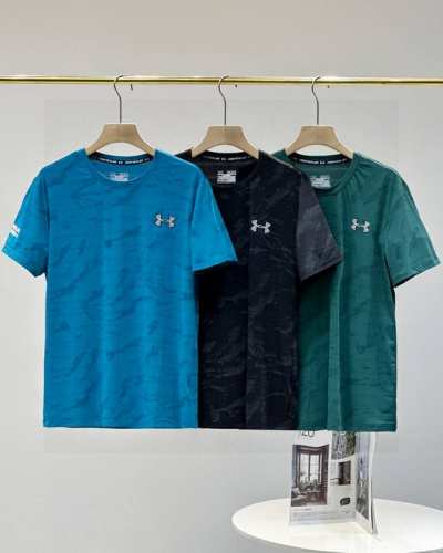 上新P80 冰丝爽滑弹力透气T恤衫 高端品质，冰爽触感锦纶冰丝暗纹空调衫圆领短袖 尺码:M,L,Xl,2Xl,3Xl,颜色:,黑色 墨绿.蓝色 高端面料，三色爆
