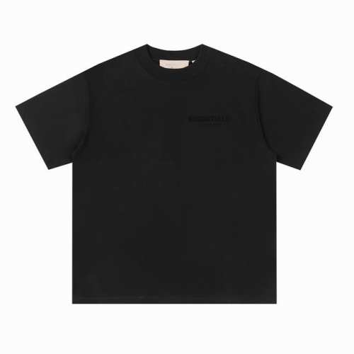 【黑色】 P80 fear Of God Fog复线Essentials胸前小字母后背字母黑色植绒短袖T恤 原厂面料 克重240G，细节上的设计处理都是精心制作