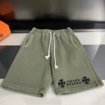 纯原臻品 顶级原版复刻 Chrome Hearts克罗心2025Ss新款复古炒色水洗立体刺绣贴布休闲短裤 原版面料高版本高品质 网红明星同款 定制420克牛肚棉