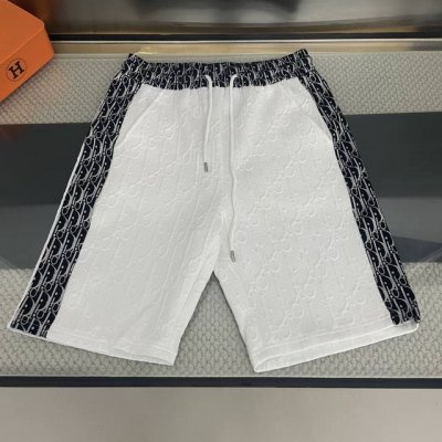 纯原臻品 顶级原版复刻Dior 迪奥2025Ss夏季新款双D定位提花短裤休闲裤 原版面料高版本高品质 网红明星同款 采用专柜双丝光棉原版面料，立体浮雕双D双色拼