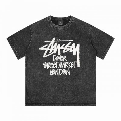 供 Stussy斯图西经典款印花棉质水洗短袖T恤 定制主标 辅料 水洗齐全 真皮级别品牌皮标 甄选250克32支紧密纺双纱纯棉面料 质感厚实但是透气性良好 整件