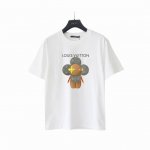 实拍细节图+尺码表 Louis Vuitton 路易威登 向日葵标识Logo印花短袖T桖 原版面料 官方同款 短袖T恤 定制 260克手感非常舒服 春夏最新砖柜