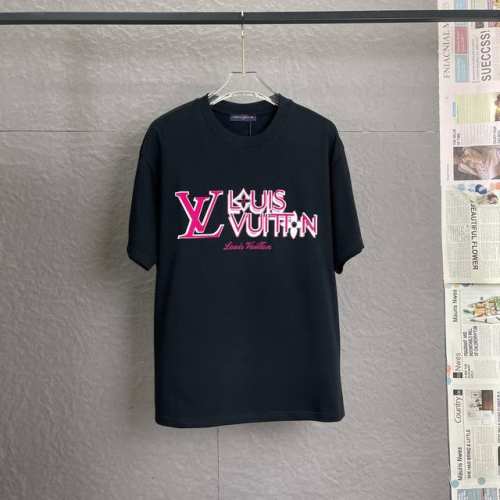 c34 Lv 路易25Ss 300克重早春新款立体胶字母Logo印花短袖轻奢主义 男女日常通勤穿搭必备单品正确版本欢迎对比详细特征 100%纯棉双纱汗布面料 同