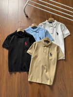 Ralph Lauren 拉夫劳伦男装纯棉商务休闲纯色大标刺绣短袖T恤 翻领Polo衫 胸口大标刺绣Logo 男士夏季必备款时尚之选！男士的衣橱中，Polo衫必