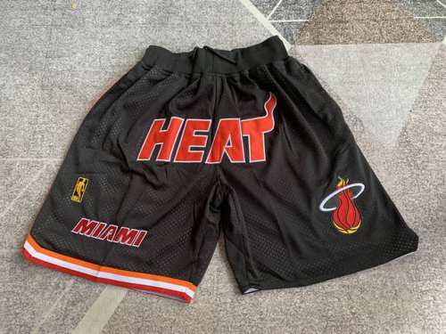 90（款号K02）【顶级刺绣版本】 白底细节图 Just Don Nba Miami Heat Team Shorts 贾斯顿 Nba 迈阿密热火队 刺绣球裤