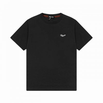 高版本 25Ss 新款 Zegna 杰尼亚 专柜同款 70支双丝光棉 立体刺绣小标短袖T恤 1:1官网同步 码数：M一3Xl 颜色：白色 黑色 宝蓝