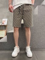 Fendi 芬迪 2025春夏新款男士休闲短裤 高端货简洁时尚大方 定制原版进口面料 简洁利落又清爽 顶级辅料配备 三标齐全 原版Logo设计理念 手感细腻柔软