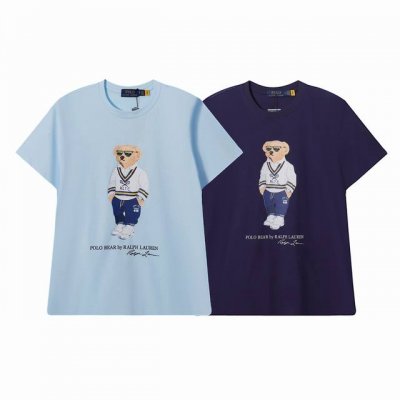 顶级品质 拉夫劳伦Ralph Lauren新款小熊印花短袖 圆领的设计，修饰脖颈线条和脸型，增加日常中的精致感，整体给出一种慵懒休闲风，完全不挑场合不挑人，时尚