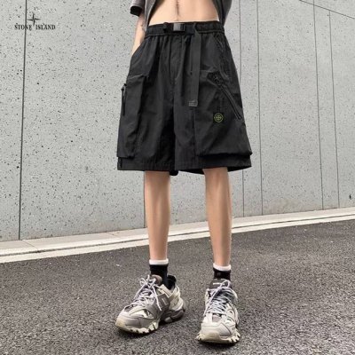 上新发 Stone Island石头岛海外版25Ss新款四色高品质Ins腰带大口袋户外工装短裤 裤子版型宽松 细节完美 水洗全棉工装面料耐磨耐脏 立体裁剪宽松版