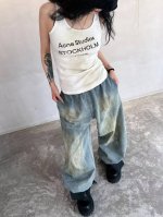 acn* 2025早春新款背心 做旧洗水工艺 超级显瘦 黑色白色 Sml