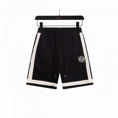 实拍细节图+尺码表 Loewe罗意威 经典款 华夫格面料拼接短裤 高密度刺绣字母Logo 五分裤 高品质纯棉 面料 特别手感 超级质感 舒适柔软透气 休闲宽松版