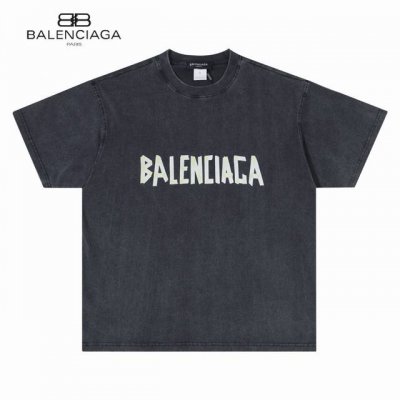 原单 款号：Bl118 上新 Balenciaga 丨巴黎世家*限定款 破坏胶带字母圆领短袖T恤- 巴黎世家新款短袖新上线！这款时尚新品真的帅炸了！衣服非常重工