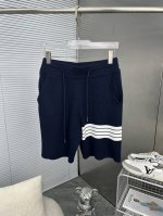 tb汤姆布朗 Thom Browne2025Ss新款针织短裤 定制面料采用威化布织法 提花针织工艺 版型紧致立体 4杠拼接 定制裤绳五金质感强 顺滑 上身舒适透