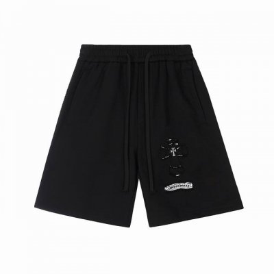 ke278 Chrome Hearts Ch 克罗心重工高克重刺绣贴布视觉错位金属十字架短裤 正确配置 市场最高版本 2025克罗心正品包装 原版开模 定制五金