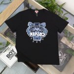 款号 Su713 高版本 2025新款Kenzo高田贤三刺绣老虎头图案Logo绣花休闲情侣短袖T恤 简单整洁的配色 吸睛且高端大气 胸前几十万针精工刺绣 依然保