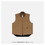 本地自取：260 carhartt/卡哈特 24Fw V02复古绗棉马甲-卡其 面料反复挑选测试采用400克纯棉珠地帆布，厚度达标，水洗调色效果绝佳，原版对色定