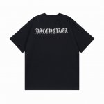 Balenciaga 巴黎世家 2025 Ss 后背梵文字母Logo水洗磨烂破洞做旧短袖T恤 本市场No.1的质量 真正天花板品质 全部原版开发注意细节图 避免