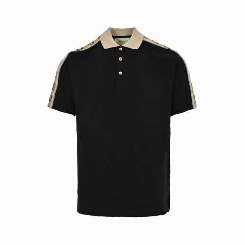 gucci 古驰 23Ss 反光织带polo短袖 购入正品打版操作 定织60支双股面料 区别市面 订织双鱼骨纹网眼胚布 定染杏色面料 与正品无色差 定制反光条有