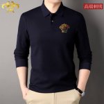p170 范思哲 男士春秋高档精品Polo衫 尺码：M-4Xl，最大可穿210斤。 介绍：春秋专柜同步新款短袖翻领Polo衫 ，简单大方，精美5D工艺Logo，