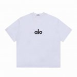 alo字母前后印花工艺 270克棉质圆领短袖T恤 黑白两色 尺码S.M.L.Xl