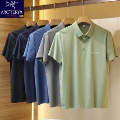 Arc’Teryx 始祖鸟冰丝速干polo衫 百分之七十六的锦纶和二十四的氨纶混合面料 ，弹力十足，水洗不变形 ，这款面料是订制面料，上身超级舒服 丝滑 品质外