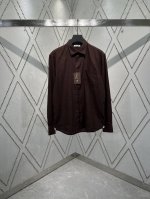 Lp 25Ss新款休闲纯色胸口饰有贴袋长袖衬衫！ 码数：S.M.L.Xl.Xxl.