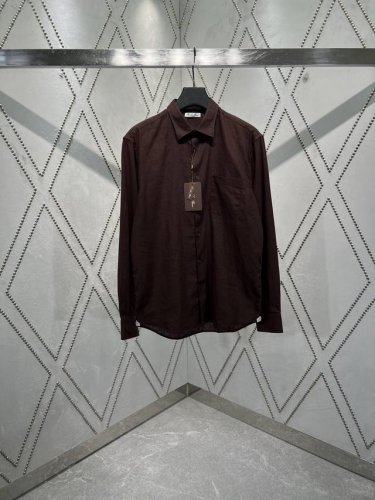 Lp 25Ss新款休闲纯色胸口饰有贴袋长袖衬衫！ 码数：S.M.L.Xl.Xxl.