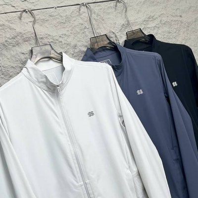 供 Kolon Sport可隆男弹力皮肤衣轻薄热压立领夹克春夏印花外套 颜色：原子灰 层云蓝 雅致黑 科隆Kolon Sport情侣款 25年夏季放泼水防晒凉感