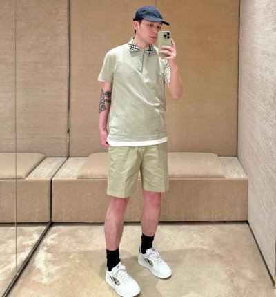 burberry博柏利 Ss25经典新款格纹领Polo衫 4色原版购入 完美还原 全定制 代购高端版本！ 面料定织32支精梳全棉240克洗水双珠地面料 4色全部