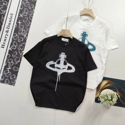 尺码Xs-L爆款推荐 Vivienne West Wood 西太后 薇薇安 土星喷墨短袖T恤 2025年顶流爆款 无需多言 直接开细节 5580元Yb开模 正确