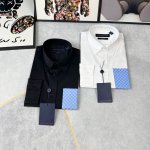 路易威登Lv春夏新品男士长袖衬衫，贸易公司渠货源，纯正血统臻品，高奢顶尖品鉴心水之物，整体的形态设计巧妙融入了东方美学元素，色彩颜色的设计，极简主义基调，将都市